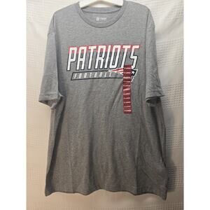 New England Patriots T-Shirt Size XL NFL Football Gray Graphic Short Sleeve 5895
